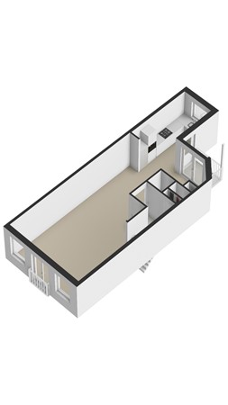 Floorplan - Joan Melchior Kemperstraat 89-3, 1051 TL Amsterdam